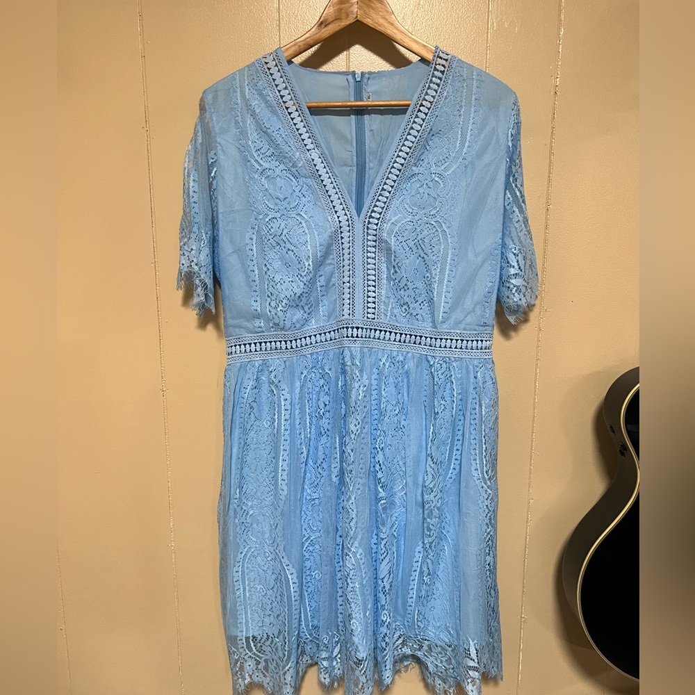Light blue lace dress